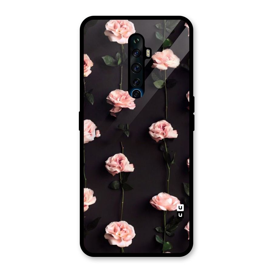 Pink Roses Glass Back Case for Oppo Reno2 F