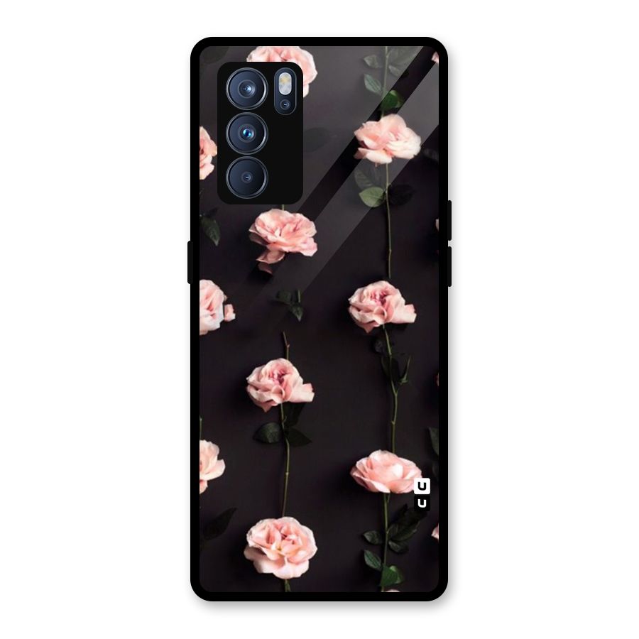 Pink Roses Glass Back Case for Oppo Reno6 Pro 5G