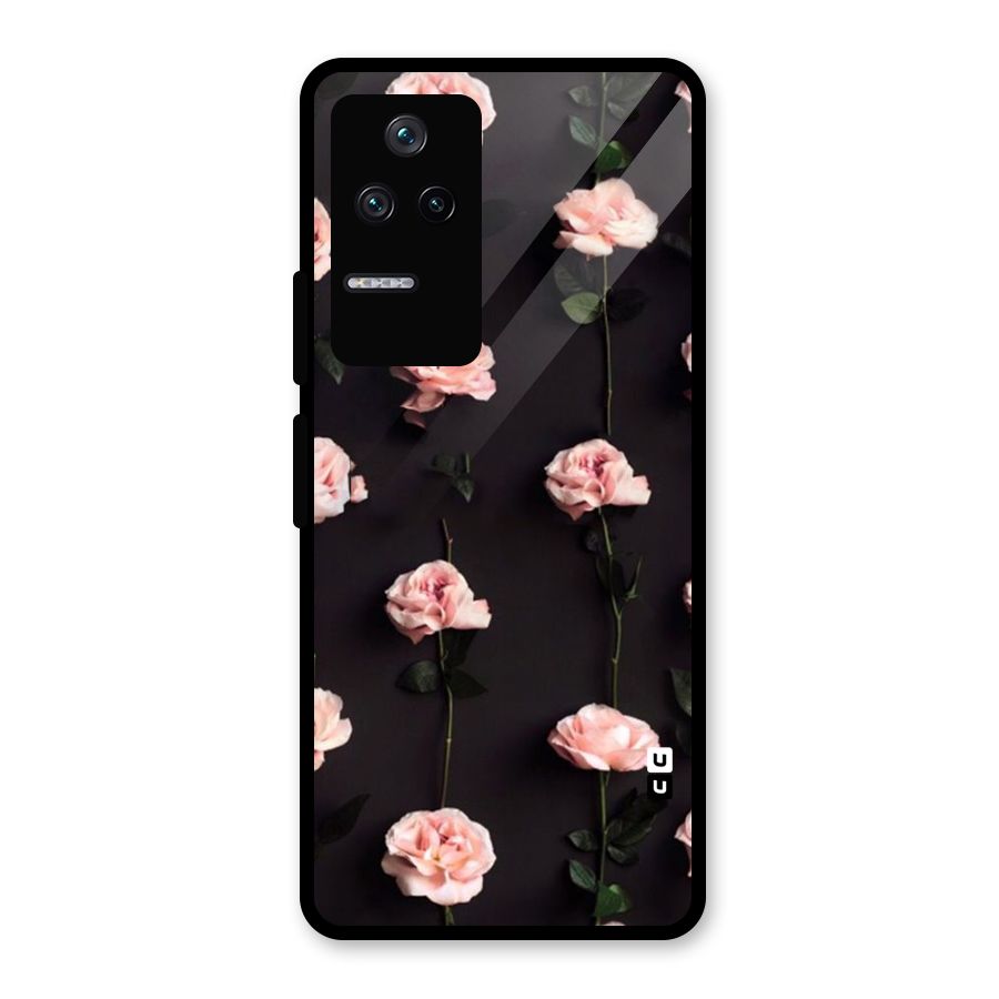 Pink Roses Glass Back Case for Poco F4 5G