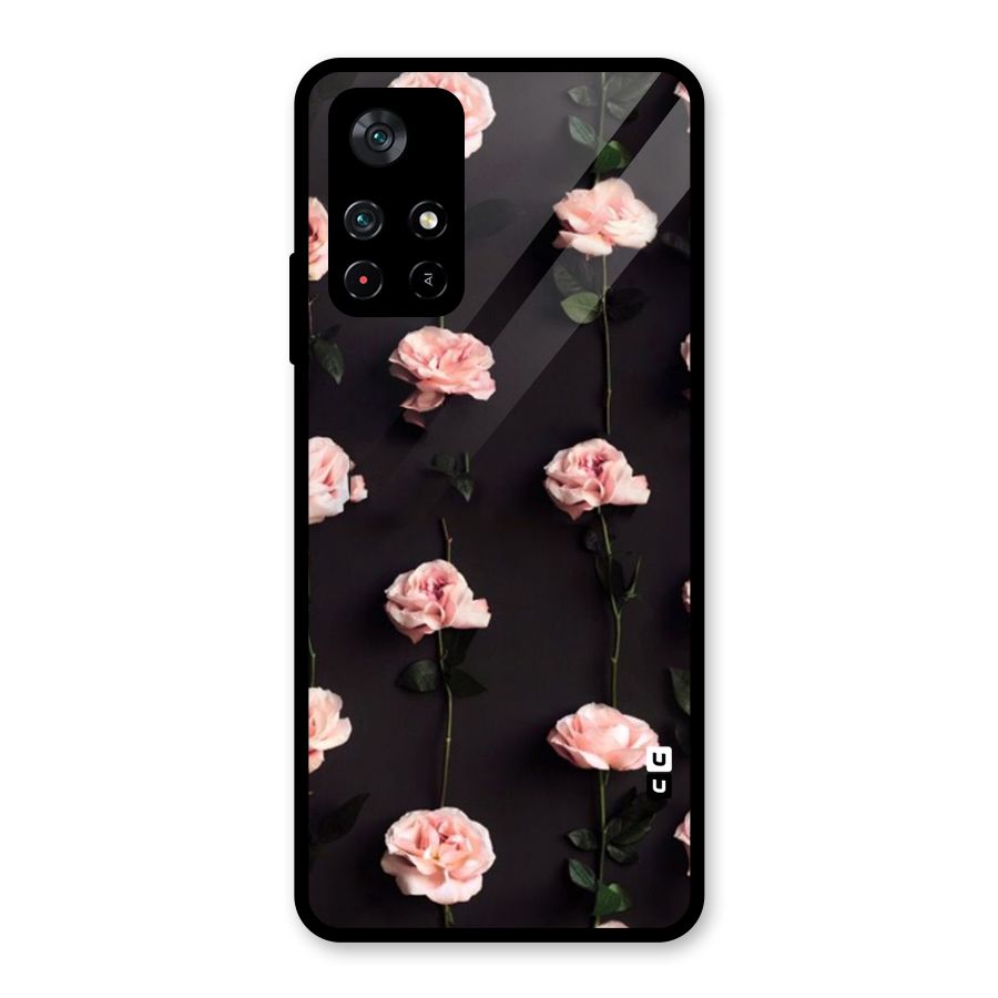 Pink Roses Glass Back Case for Poco M4 Pro 5G