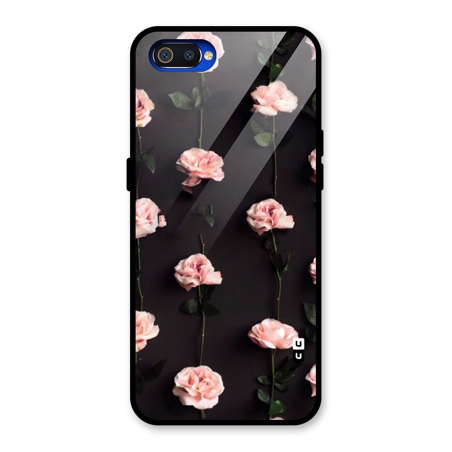 Pink Roses Glass Back Case for Realme C2