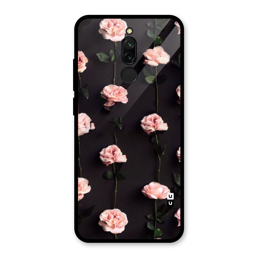 Pink Roses Glass Back Case for Redmi 8