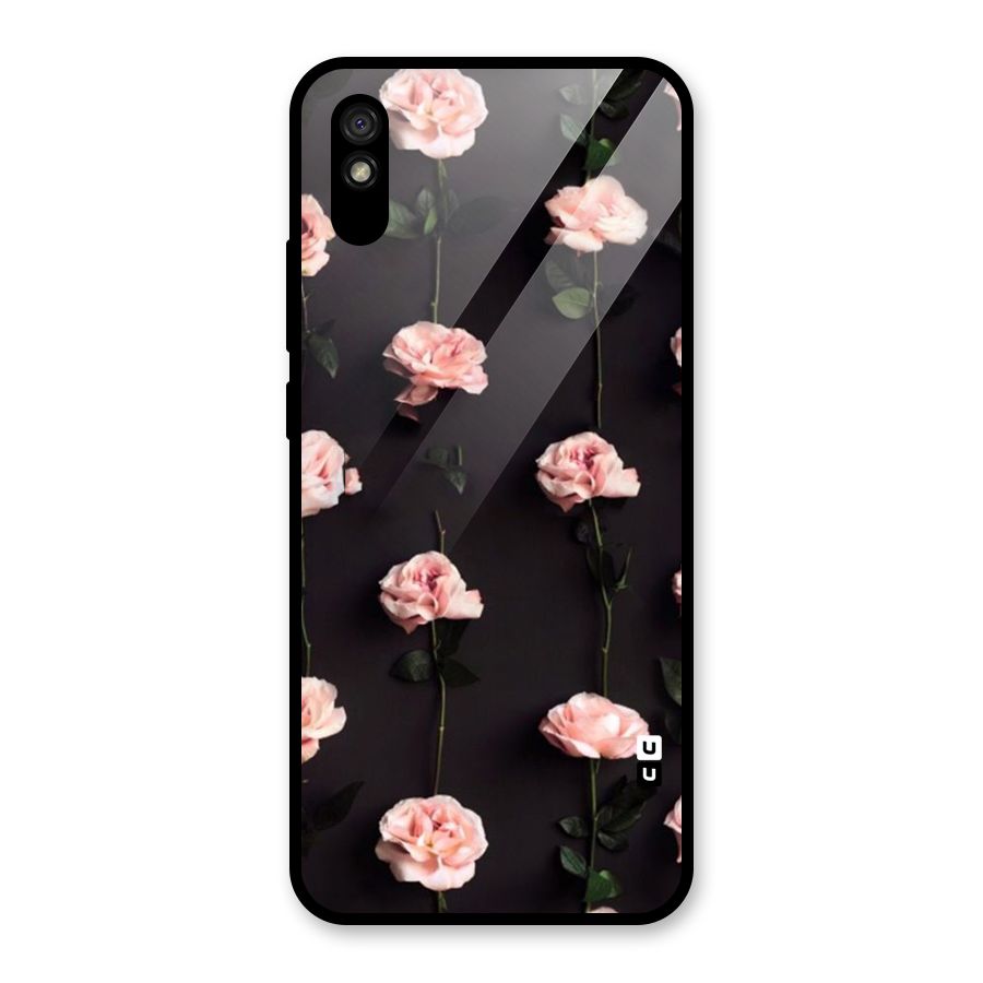 Pink Roses Glass Back Case for Redmi 9i