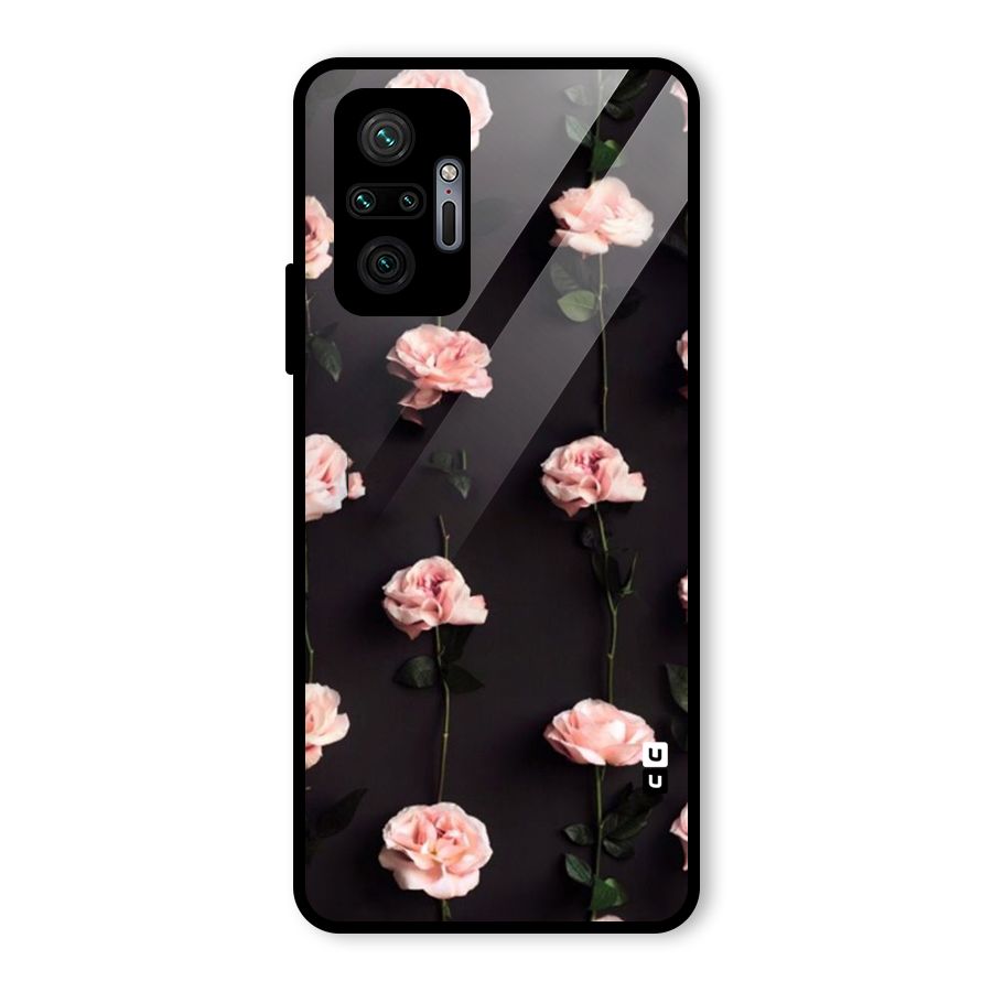 Pink Roses Glass Back Case for Redmi Note 10 Pro