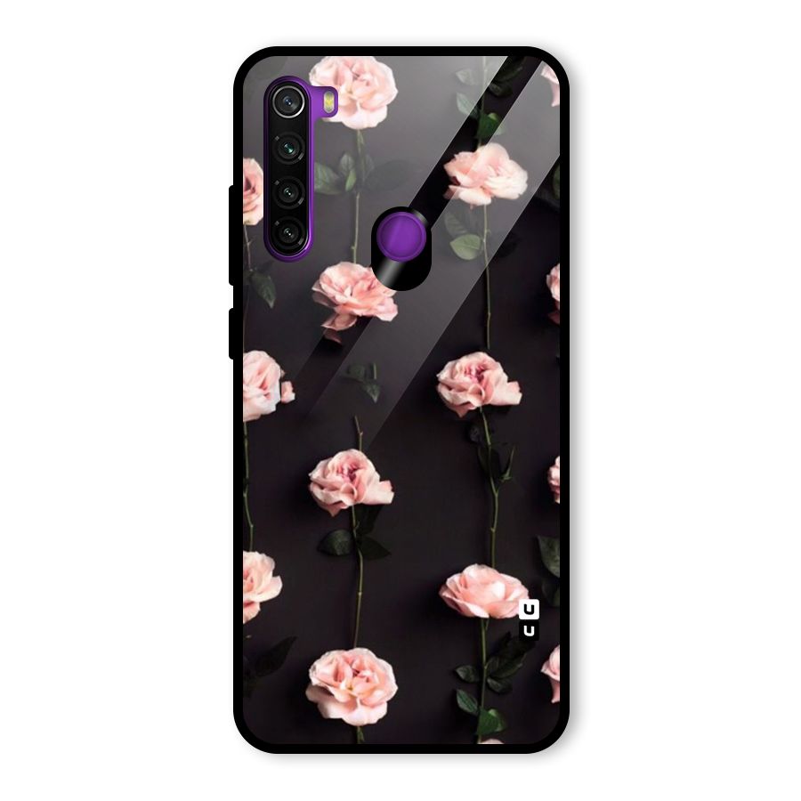 Pink Roses Glass Back Case for Redmi Note 8