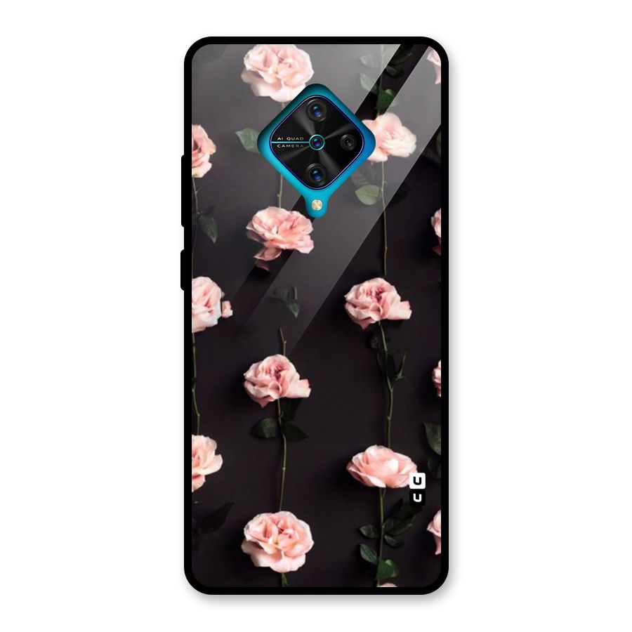 Pink Roses Glass Back Case for Vivo S1 Pro