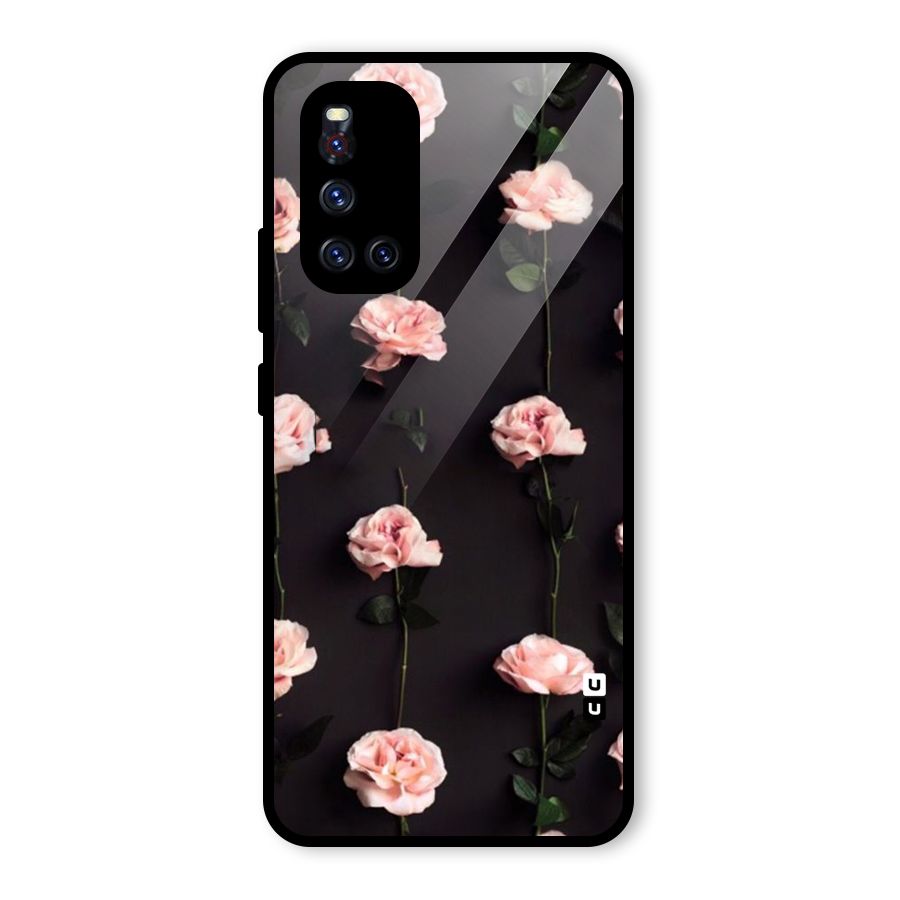 Pink Roses Glass Back Case for Vivo V19