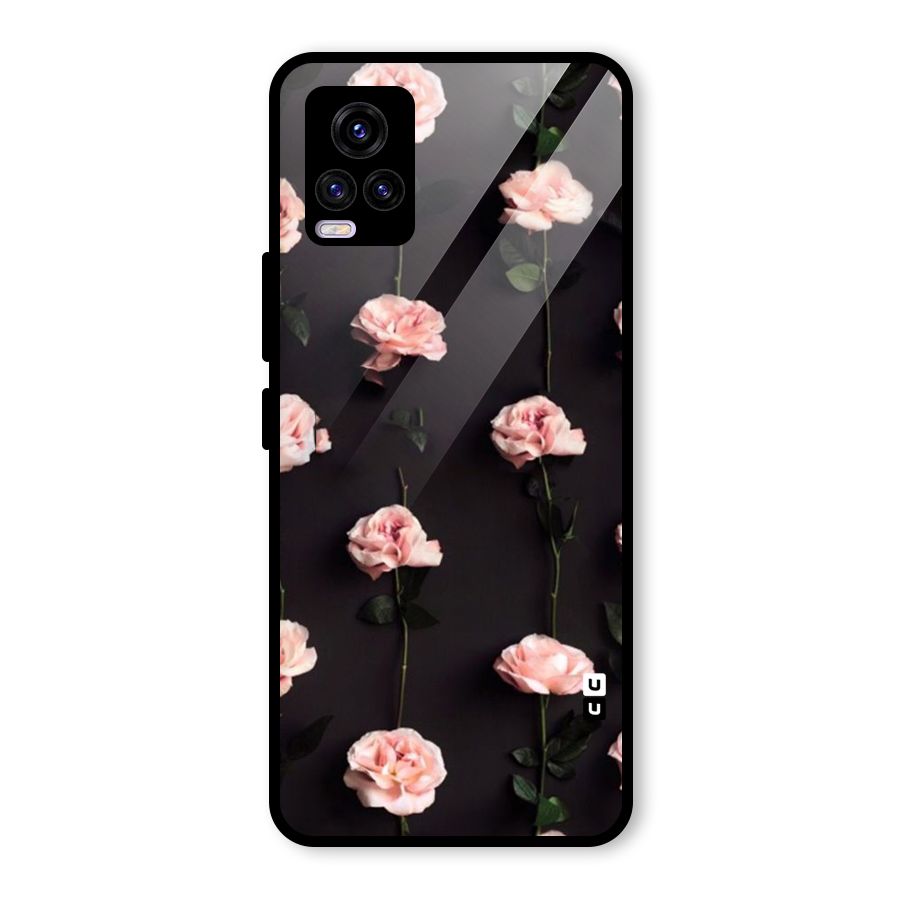 Pink Roses Glass Back Case for Vivo V20