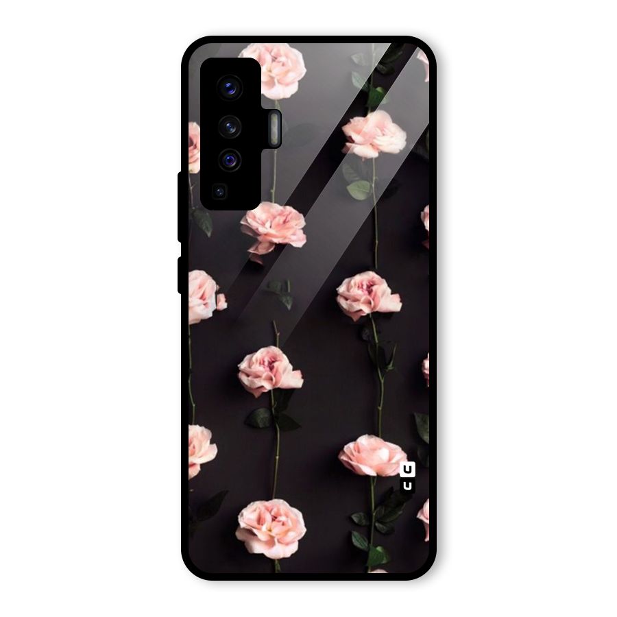 Pink Roses Glass Back Case for Vivo X50