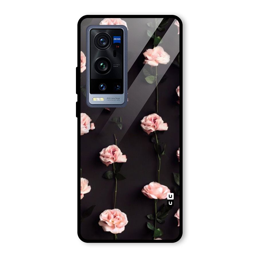Pink Roses Glass Back Case for Vivo X60 Pro Plus
