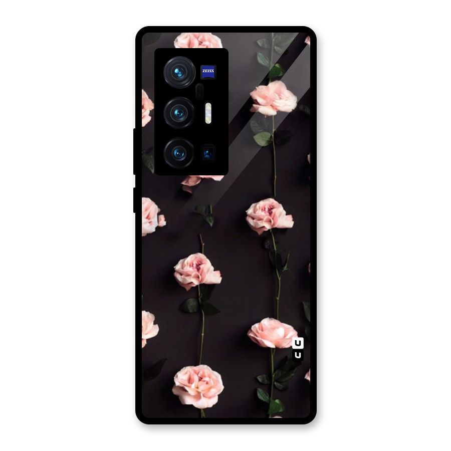 Pink Roses Glass Back Case for Vivo X70 Pro Plus