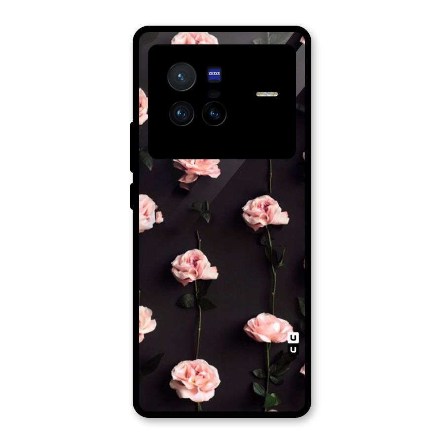 Pink Roses Glass Back Case for Vivo X80