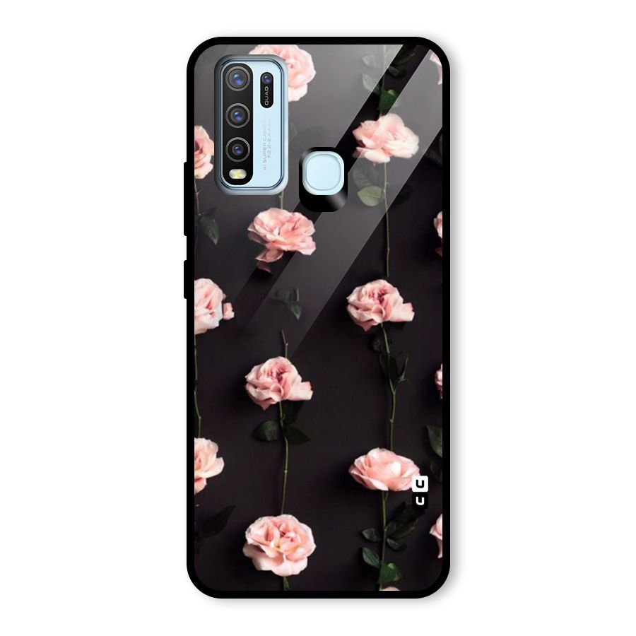 Pink Roses Glass Back Case for Vivo Y50