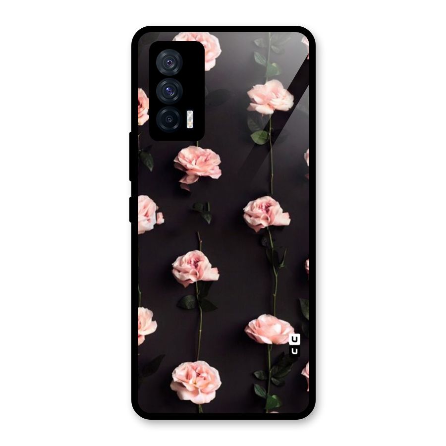 Pink Roses Glass Back Case for Vivo iQOO 7 5G