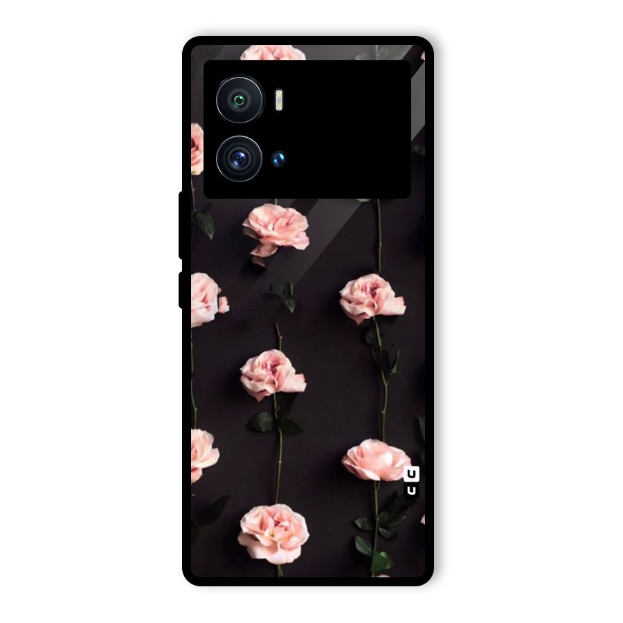 Pink Roses Glass Back Case for Vivo iQOO 9 Pro