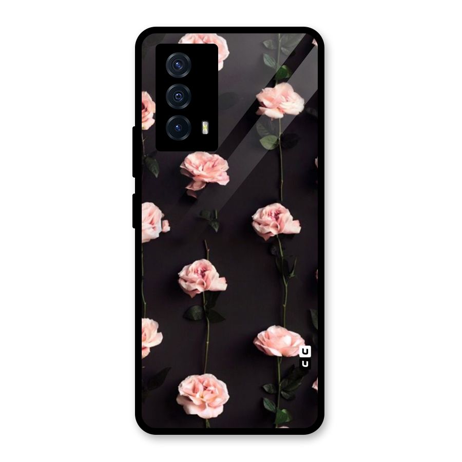 Pink Roses Glass Back Case for Vivo iQOO Z5