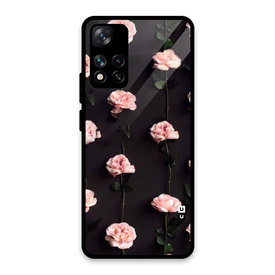 Pink Roses Glass Back Case for Xiaomi 11i HyperCharge 5G