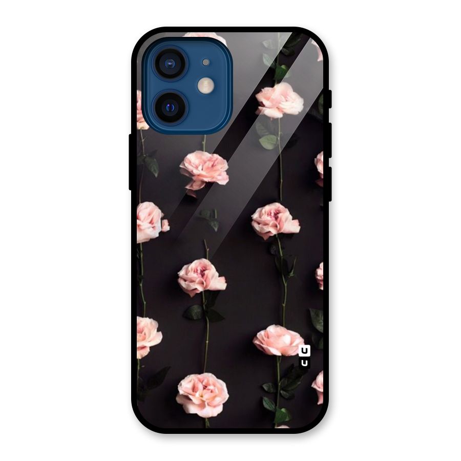 Pink Roses Glass Back Case for iPhone 12 Mini