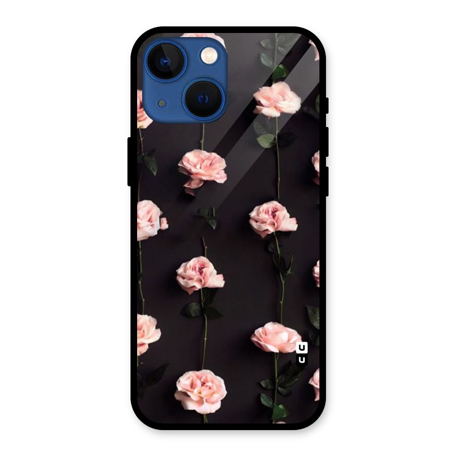 Pink Roses Glass Back Case for iPhone 13 Mini