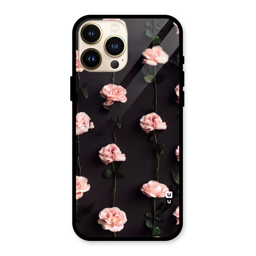 Pink Roses Glass Back Case for iPhone 13 Pro Max