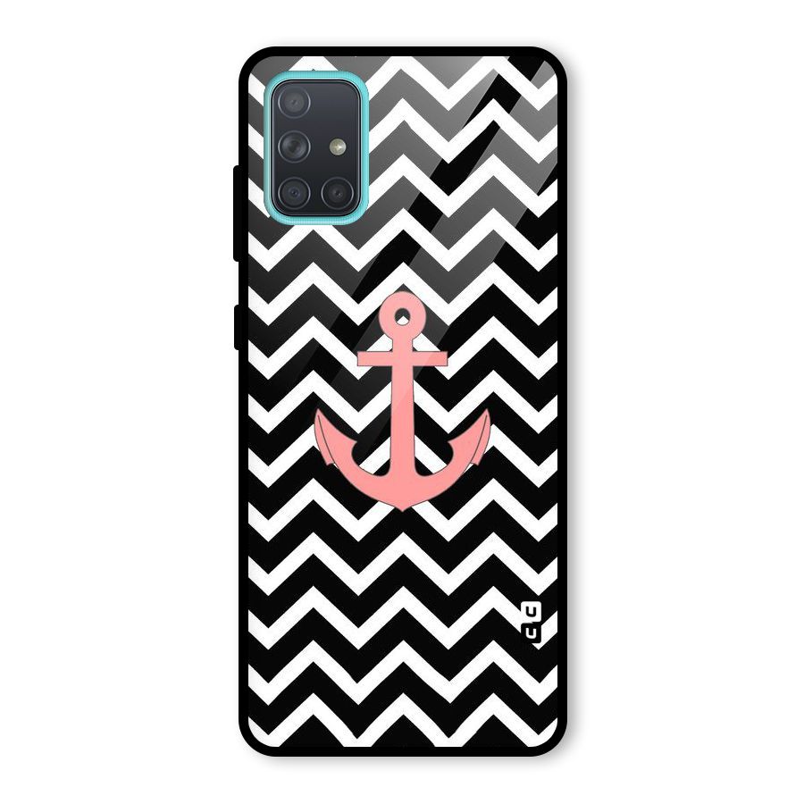 Pink Sailor Glass Back Case for Galaxy A71