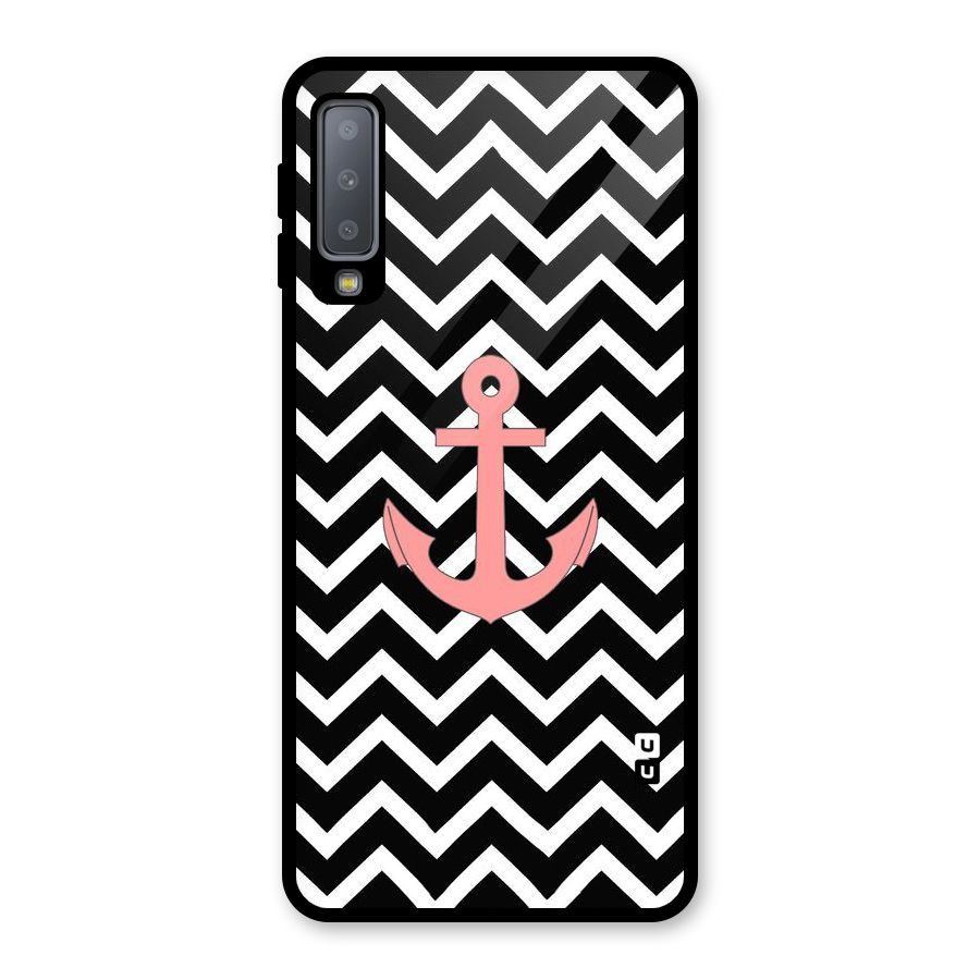 Pink Sailor Glass Back Case for Galaxy A7 (2018)