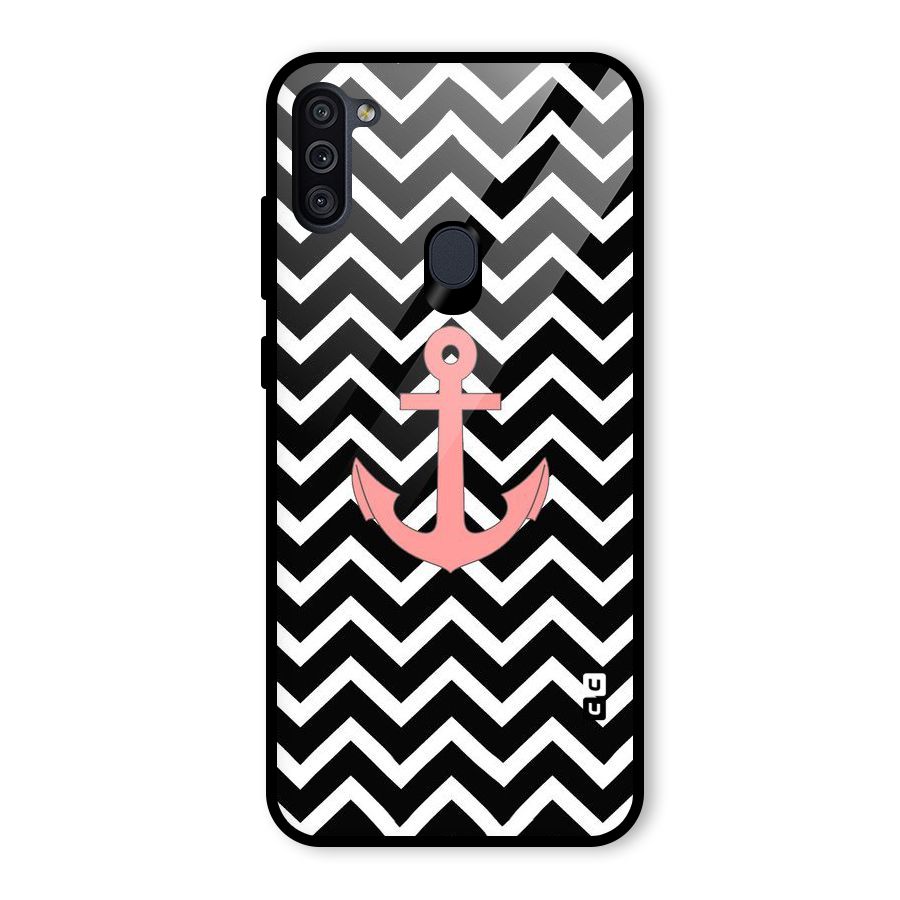 Pink Sailor Glass Back Case for Galaxy M11