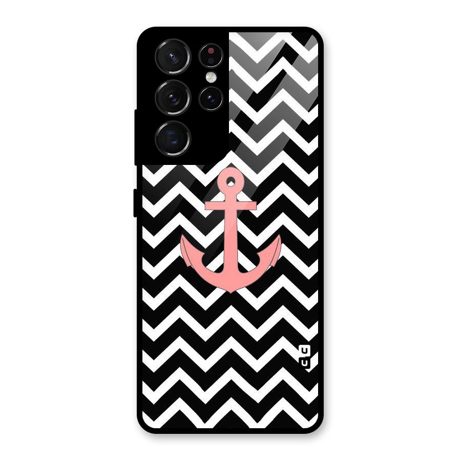Pink Sailor Glass Back Case for Galaxy S21 Ultra 5G