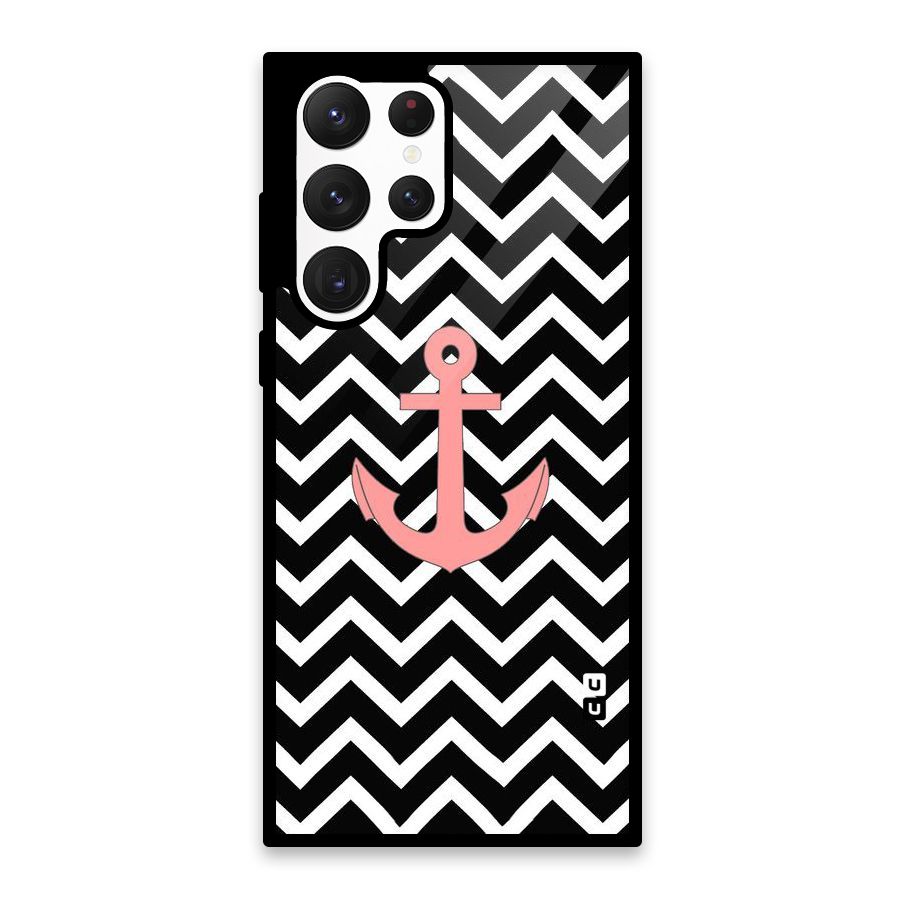 Pink Sailor Glass Back Case for Galaxy S22 Ultra 5G