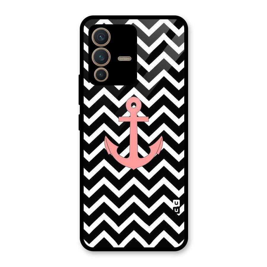 Pink Sailor Glass Back Case for Vivo V23 5G
