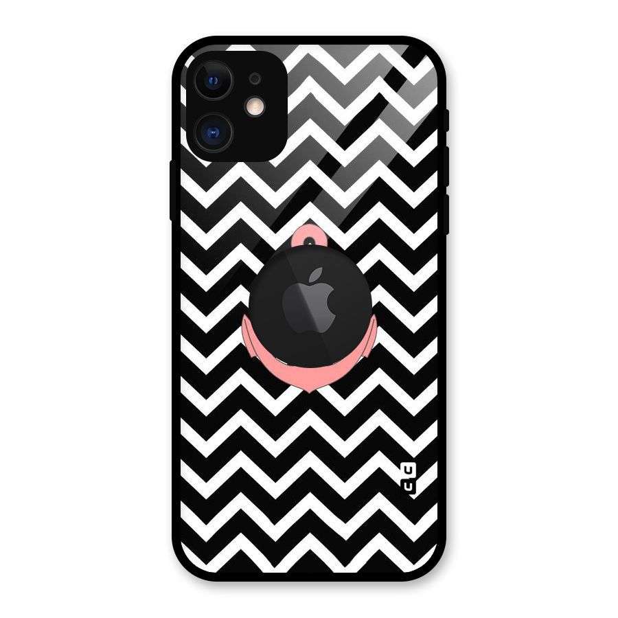 Pink Sailor Glass Back Case for iPhone 11 Logo Cut