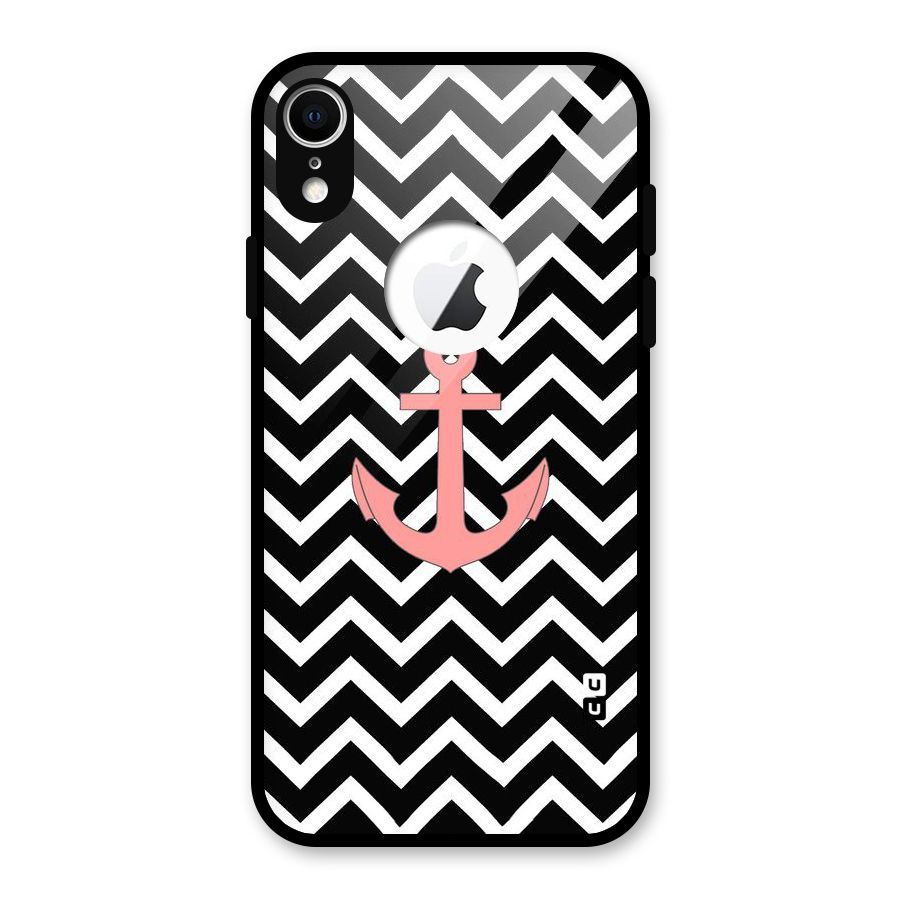 Pink Sailor Glass Back Case for iPhone XR Logo Cut