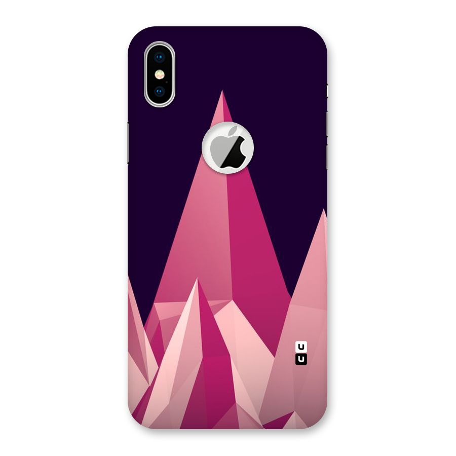 Pink Sharp Back Case for iPhone X Logo Cut