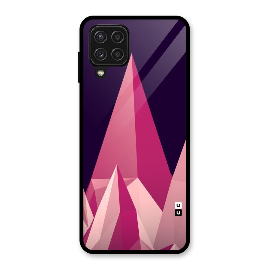 Pink Sharp Glass Back Case for Galaxy A22 4G