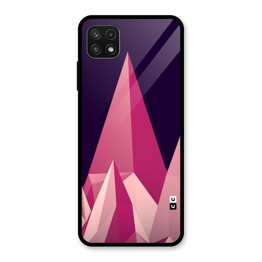 Pink Sharp Glass Back Case for Galaxy A22 5G