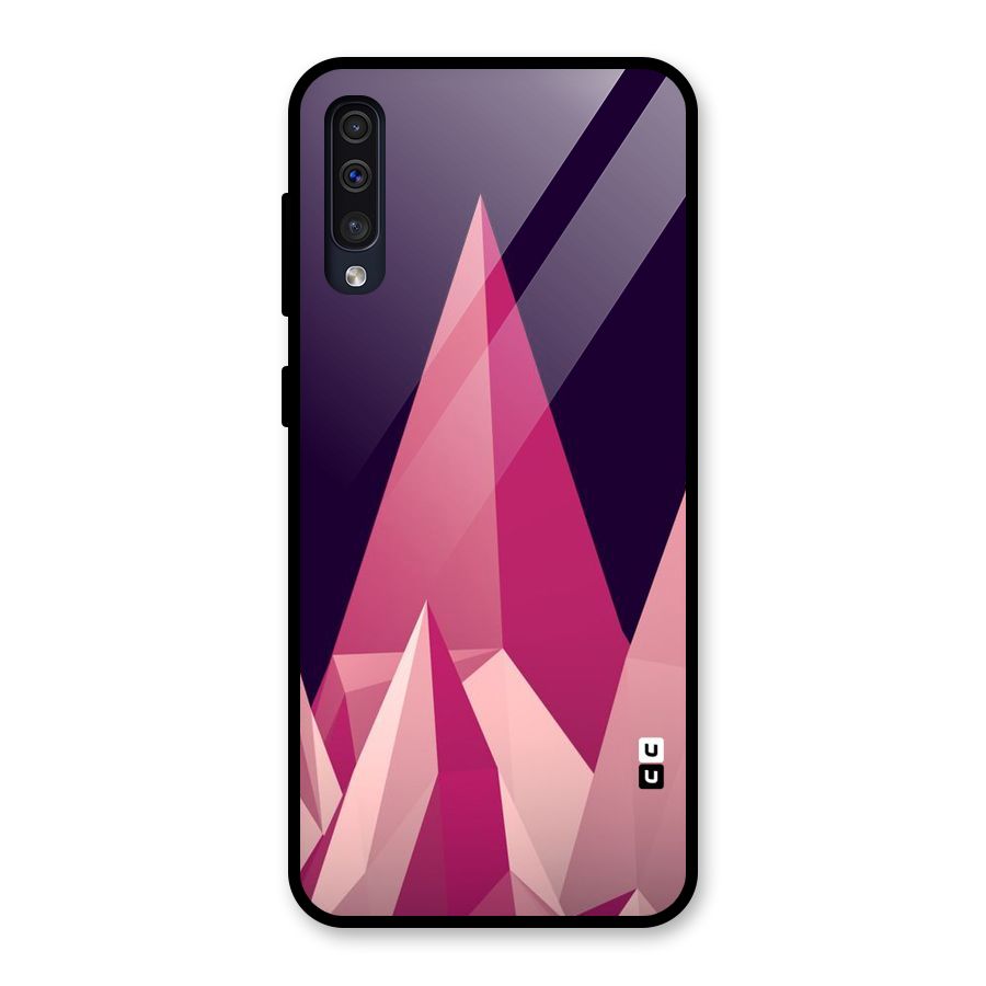 Pink Sharp Glass Back Case for Galaxy A50
