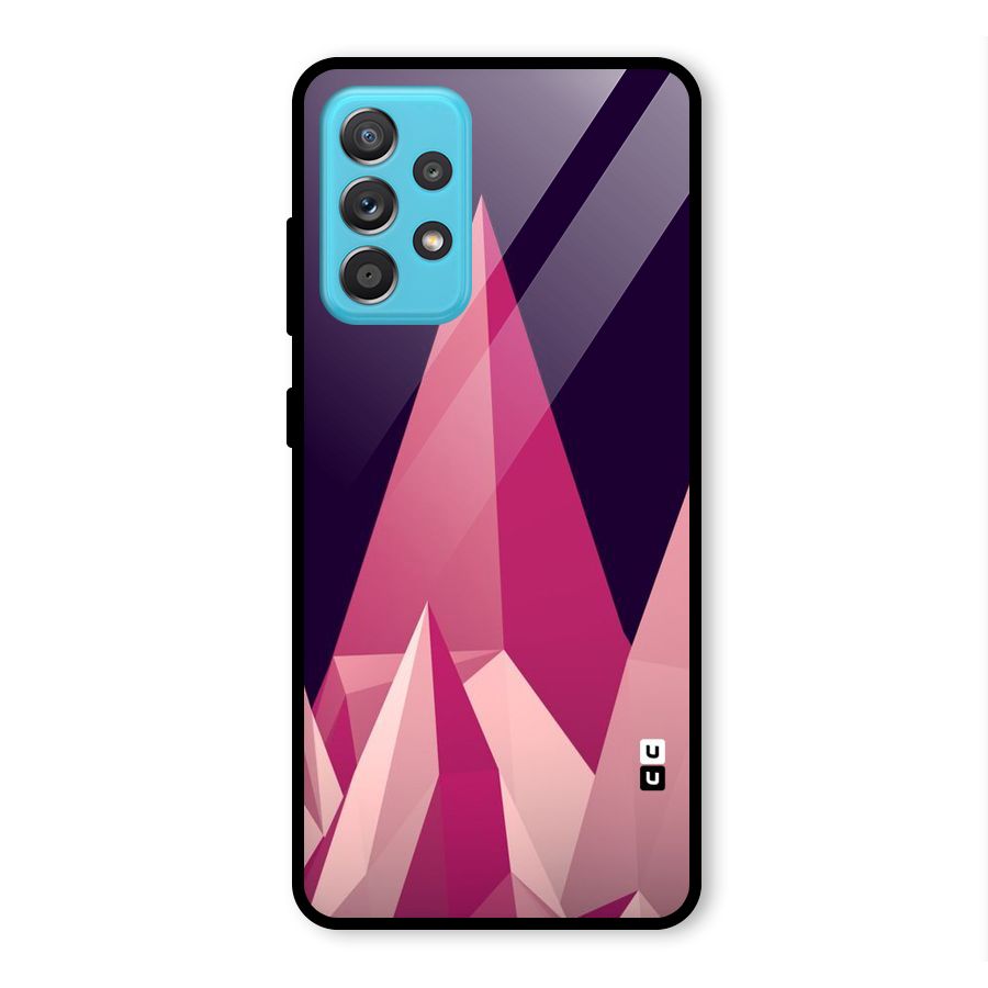 Pink Sharp Glass Back Case for Galaxy A52