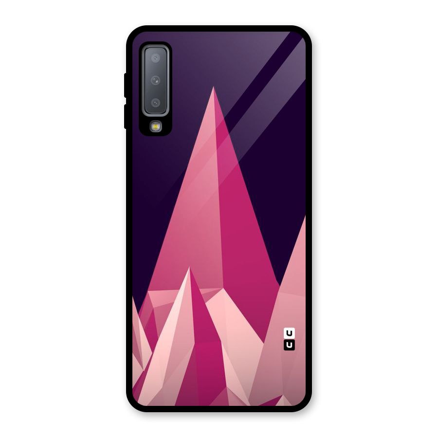 Pink Sharp Glass Back Case for Galaxy A7 (2018)