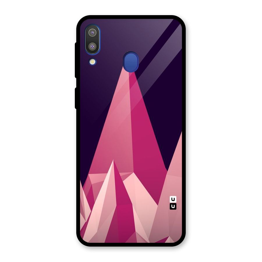 Pink Sharp Glass Back Case for Galaxy M20