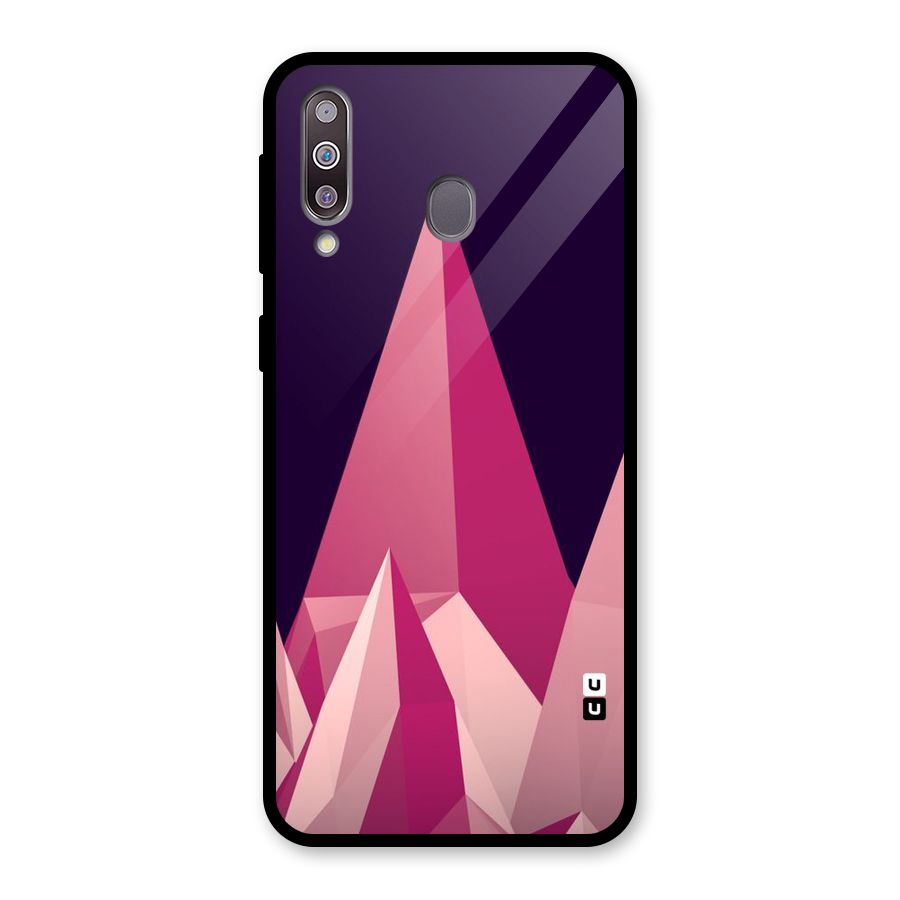 Pink Sharp Glass Back Case for Galaxy M30