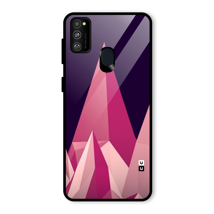 Pink Sharp Glass Back Case for Galaxy M30s