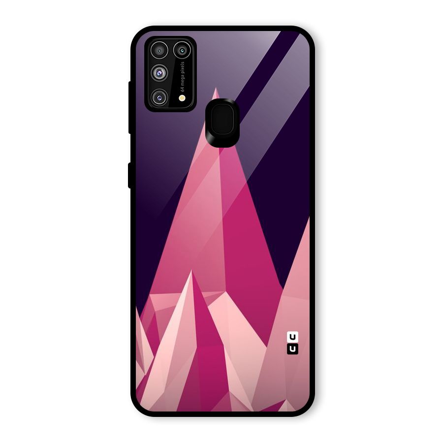 Pink Sharp Glass Back Case for Galaxy M31