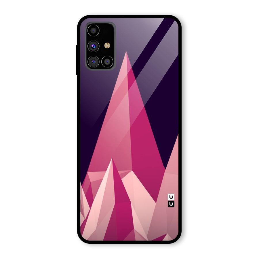 Pink Sharp Glass Back Case for Galaxy M31s