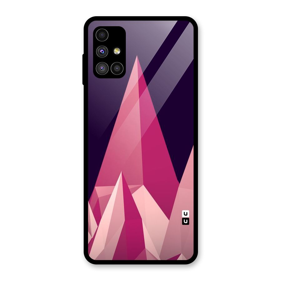 Pink Sharp Glass Back Case for Galaxy M51