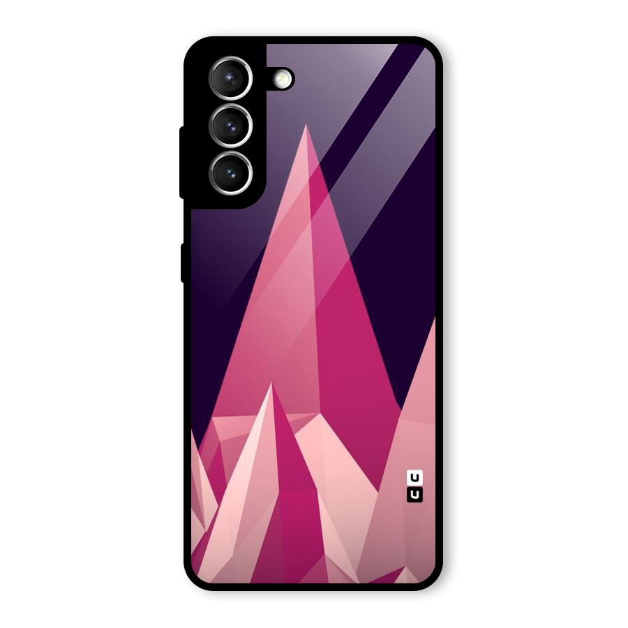 Pink Sharp Glass Back Case for Galaxy S21 5G