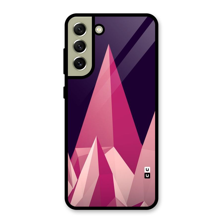 Pink Sharp Glass Back Case for Galaxy S21 FE 5G
