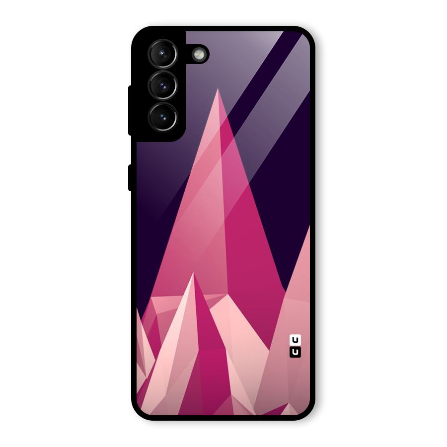 Pink Sharp Glass Back Case for Galaxy S21 Plus