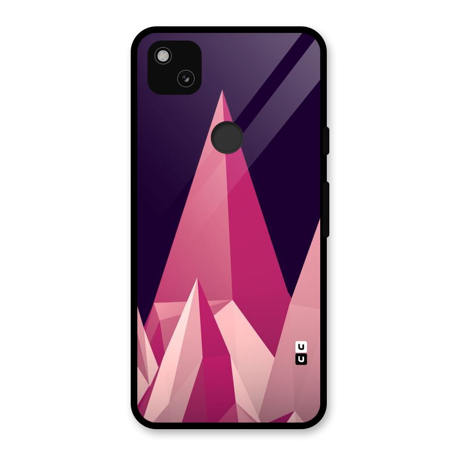 Pink Sharp Glass Back Case for Google Pixel 4a