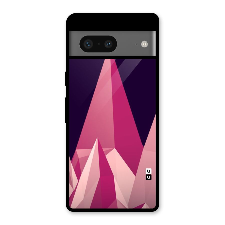Pink Sharp Glass Back Case for Google Pixel 7