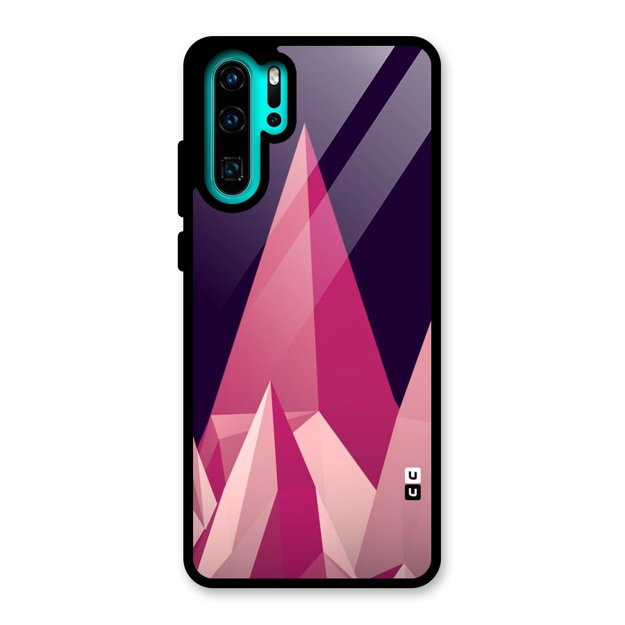 Pink Sharp Glass Back Case for Huawei P30 Pro